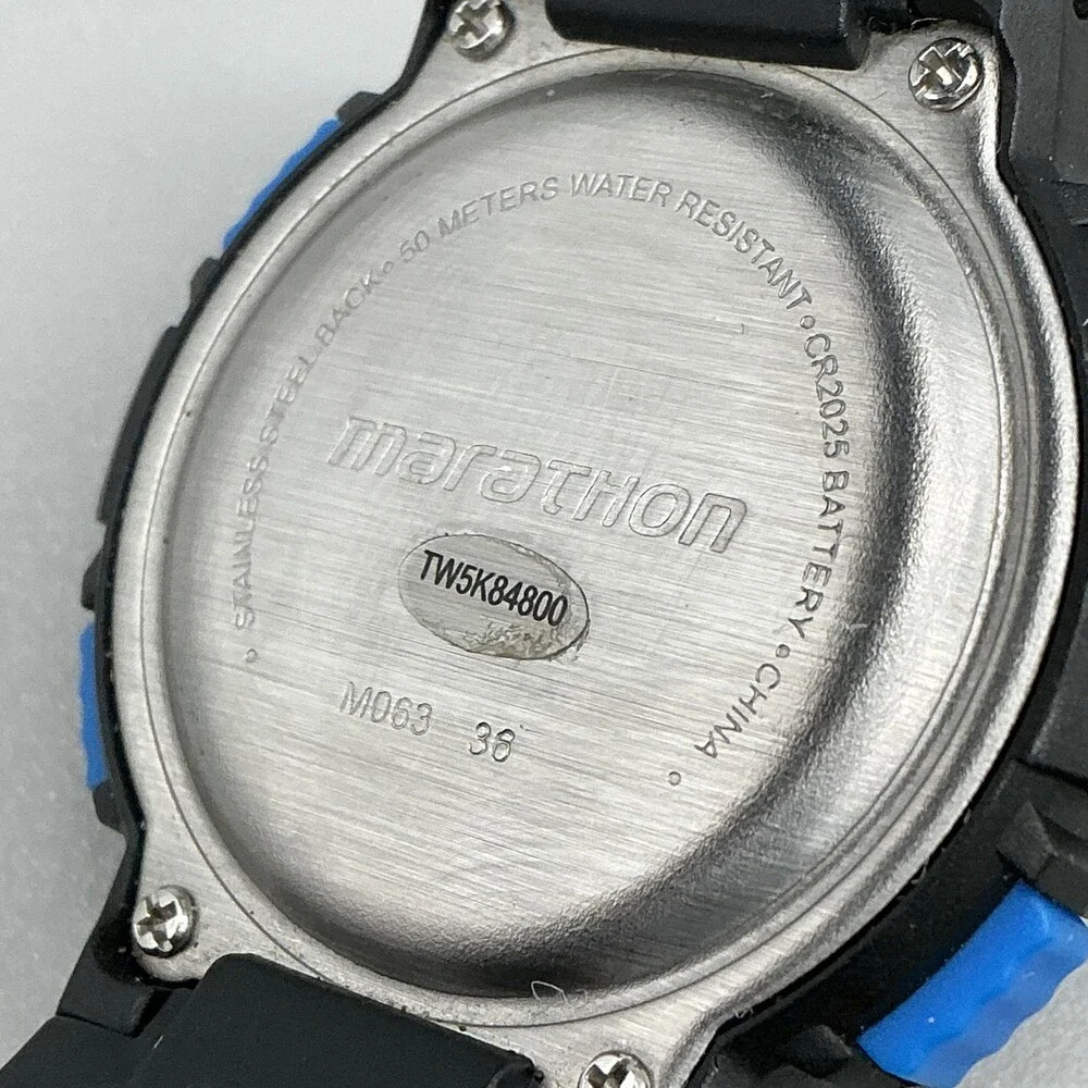 Marathon Mens Watch 38mm Digital Black Resin 50M Alarm Chronograph TW5K84800